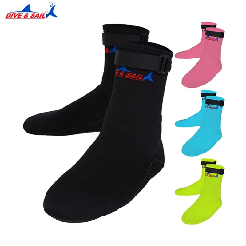 3mm diving socks swimming sock Blue dive Brand New Beach Neoprene Socks Scuba Diving Non-slip Boots Shoes 1Pair