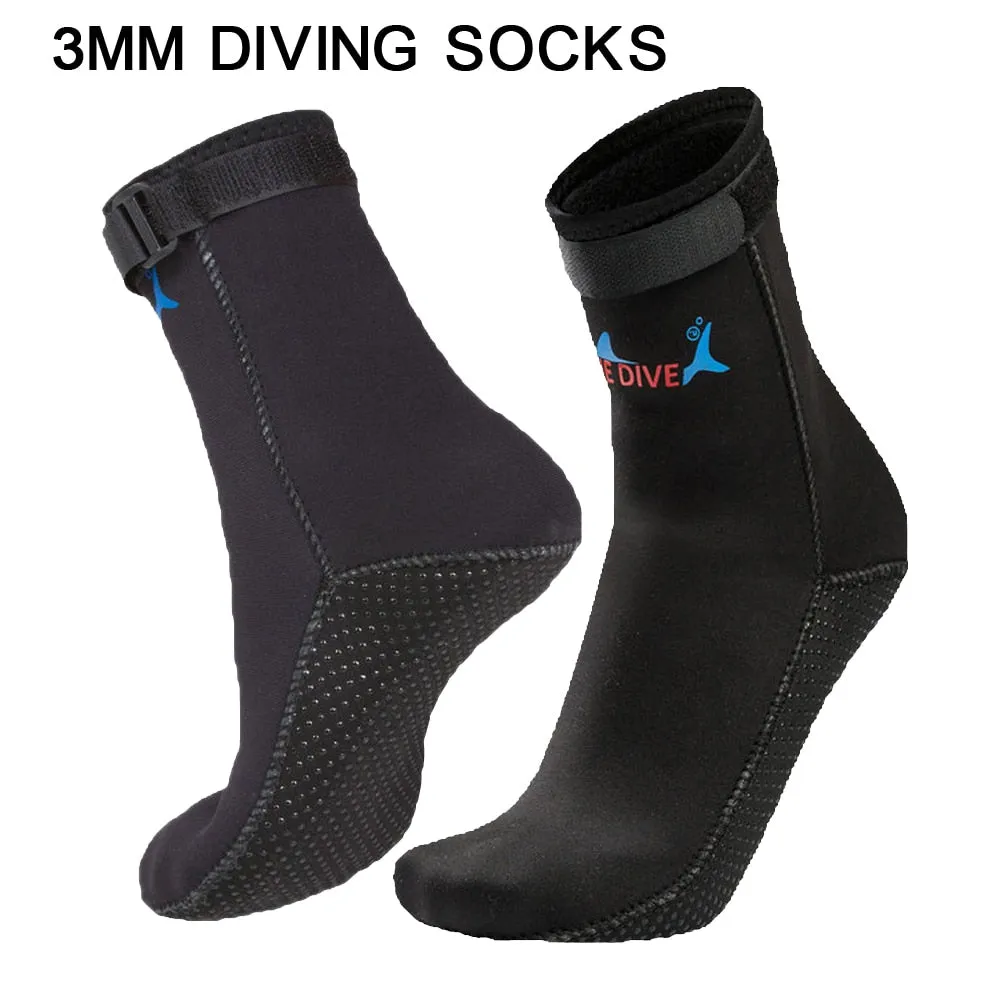 3mm diving socks swimming sock Blue dive Brand New Beach Neoprene Socks Scuba Diving Non-slip Boots Shoes 1Pair