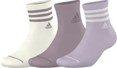adidas Women's Cushioned 3-Stripe 3.0 3-Pack High Quarter Socks