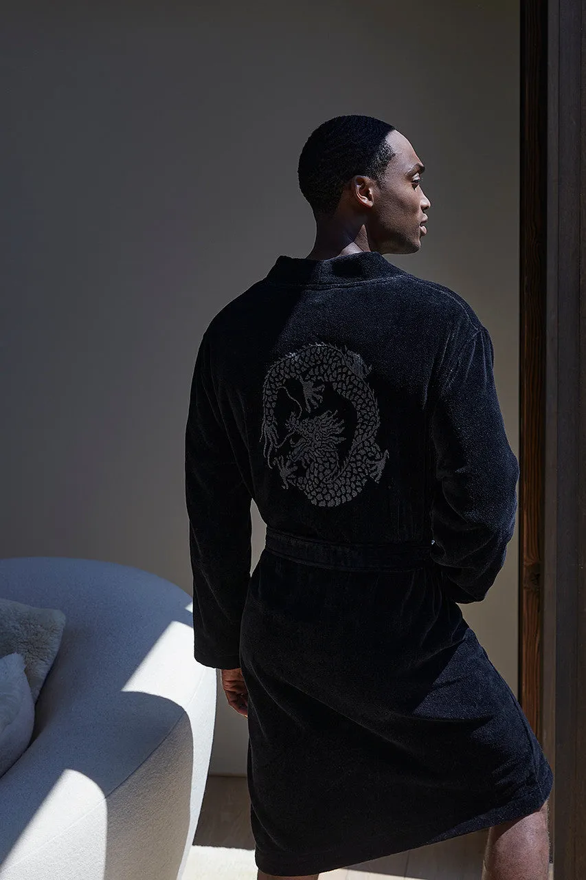 Araw French Terry Dragon Jacquard Robe