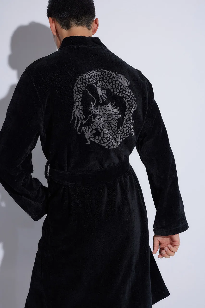 Araw French Terry Dragon Jacquard Robe