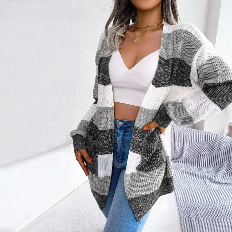 BerryBetty - Casual Striped Cardigan