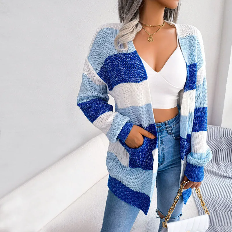 BerryBetty - Casual Striped Cardigan
