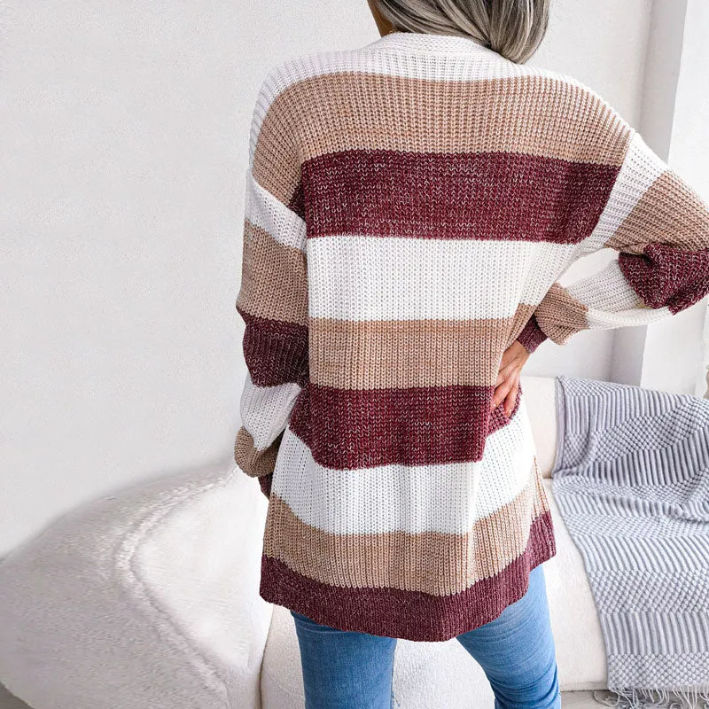 BerryBetty - Casual Striped Cardigan
