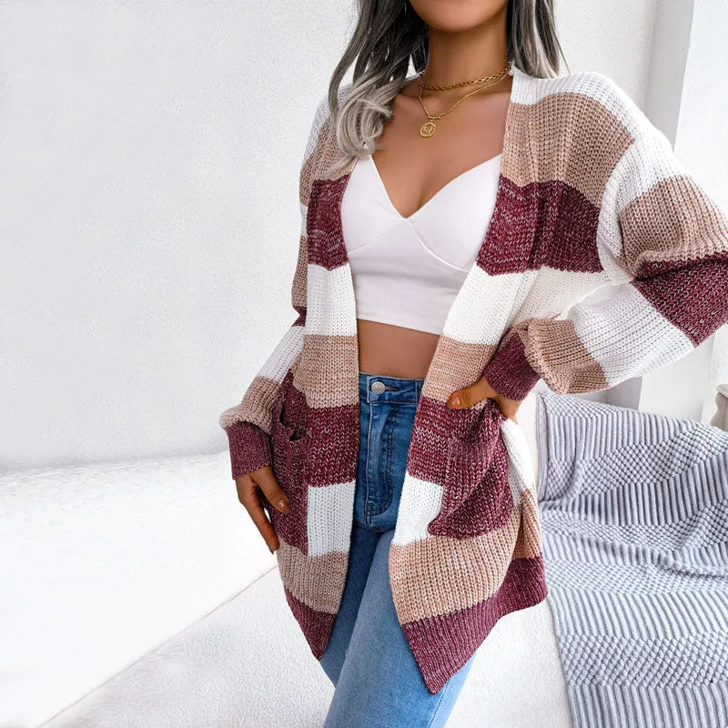 BerryBetty - Casual Striped Cardigan