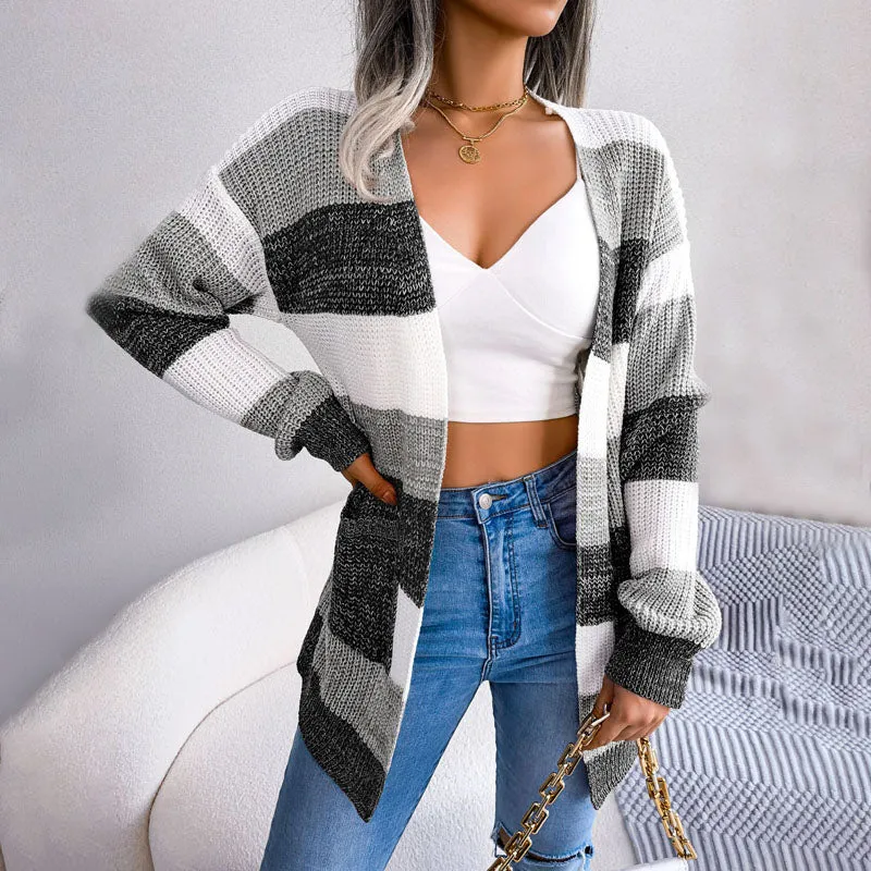 BerryBetty - Casual Striped Cardigan