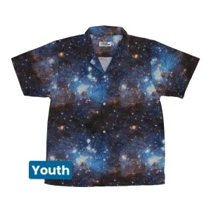 Blue Brown Galaxy Space Youth Hawaiian Shirt