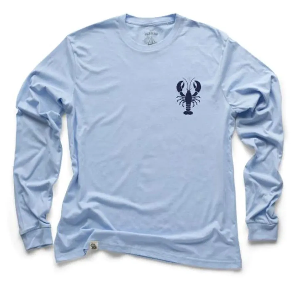 Blue Lobster Long Sleeve Light Shirt (w/ Free Necklace)