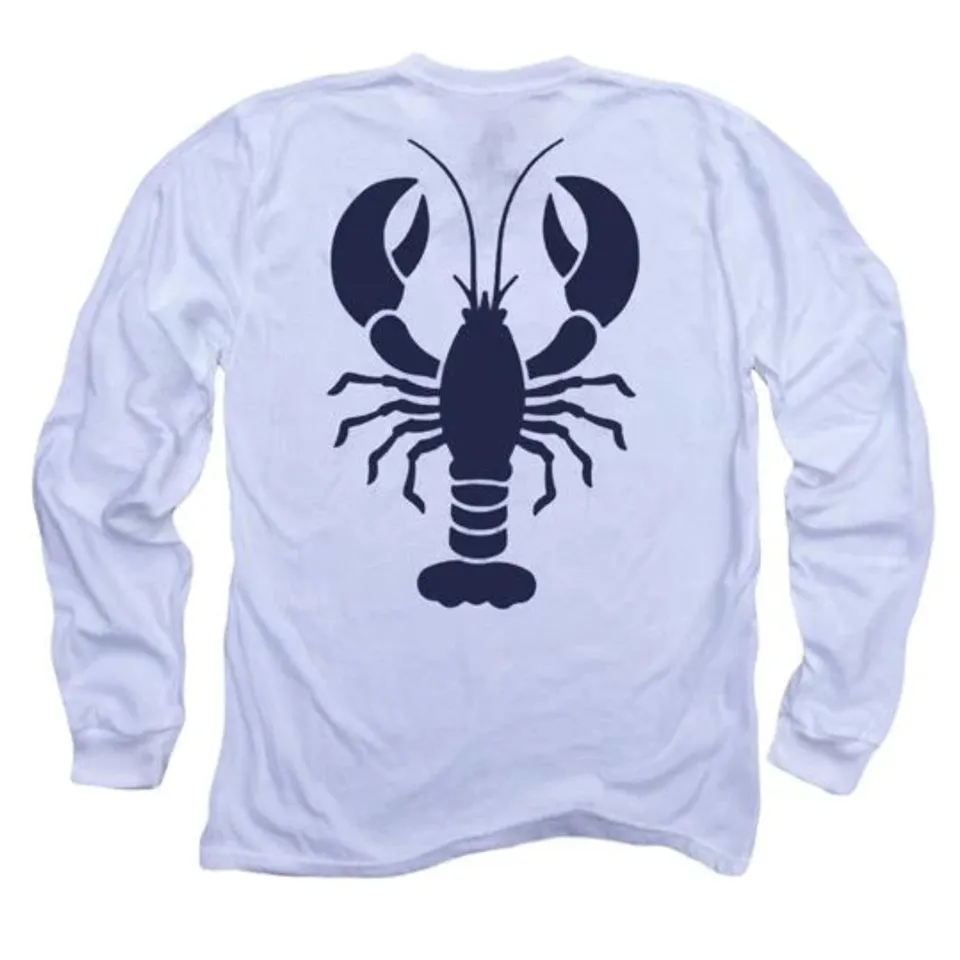 Blue Lobster Long Sleeve Light Shirt (w/ Free Necklace)