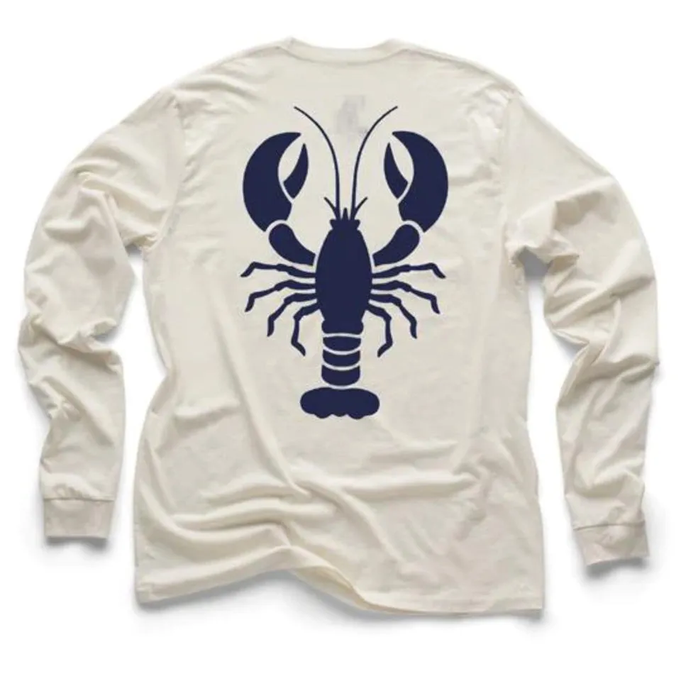 Blue Lobster Long Sleeve Light Shirt (w/ Free Necklace)