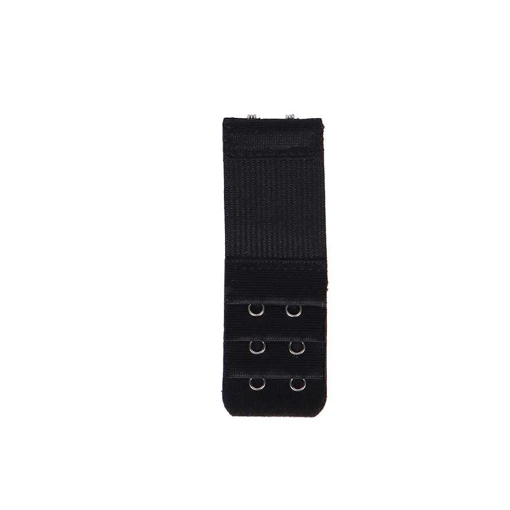 Bra Extender Lightweight 2 Hook Soft and comfortable 2 Hook & Eye Elastic Bra Extender - Black