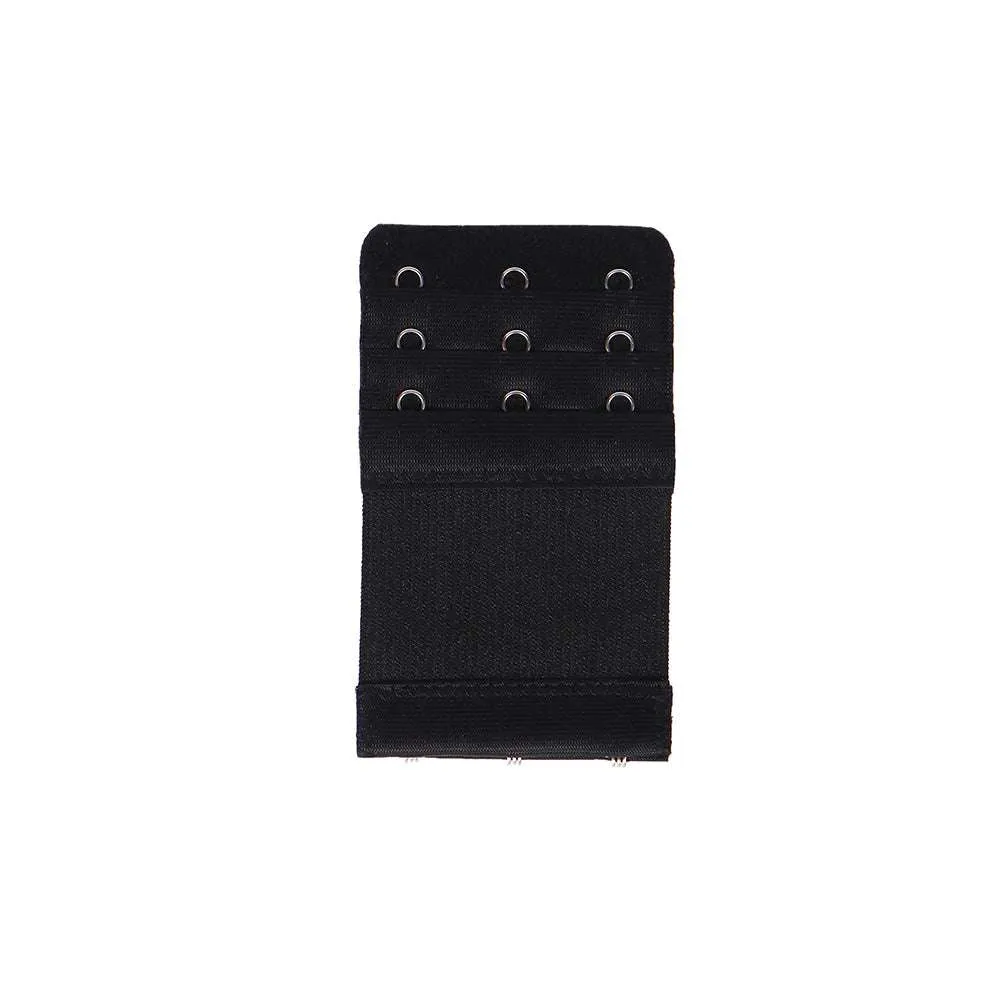 Bra Extender Lightweight 3 Hook Soft and comfortable 3 Hook & Eye Elastic Bra Extender - Black