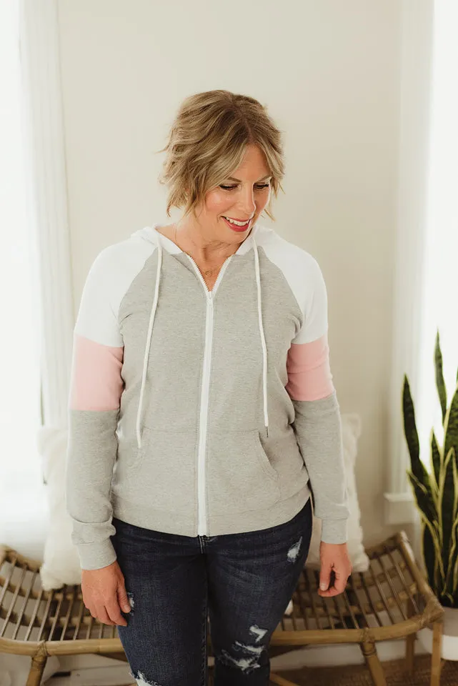 Colorblock Drawstring Jacket