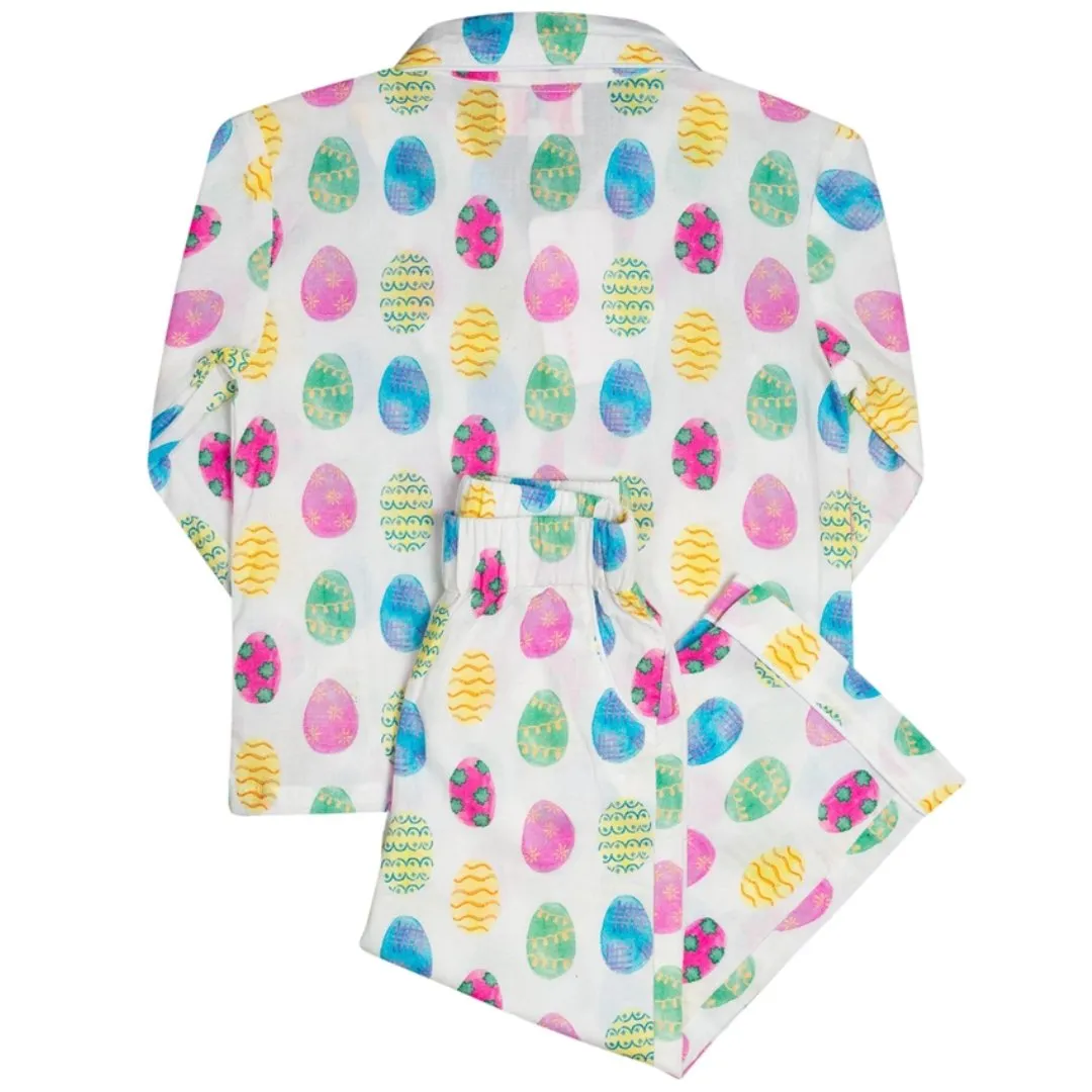 Easter Egg Pajamas in Pastel Pink