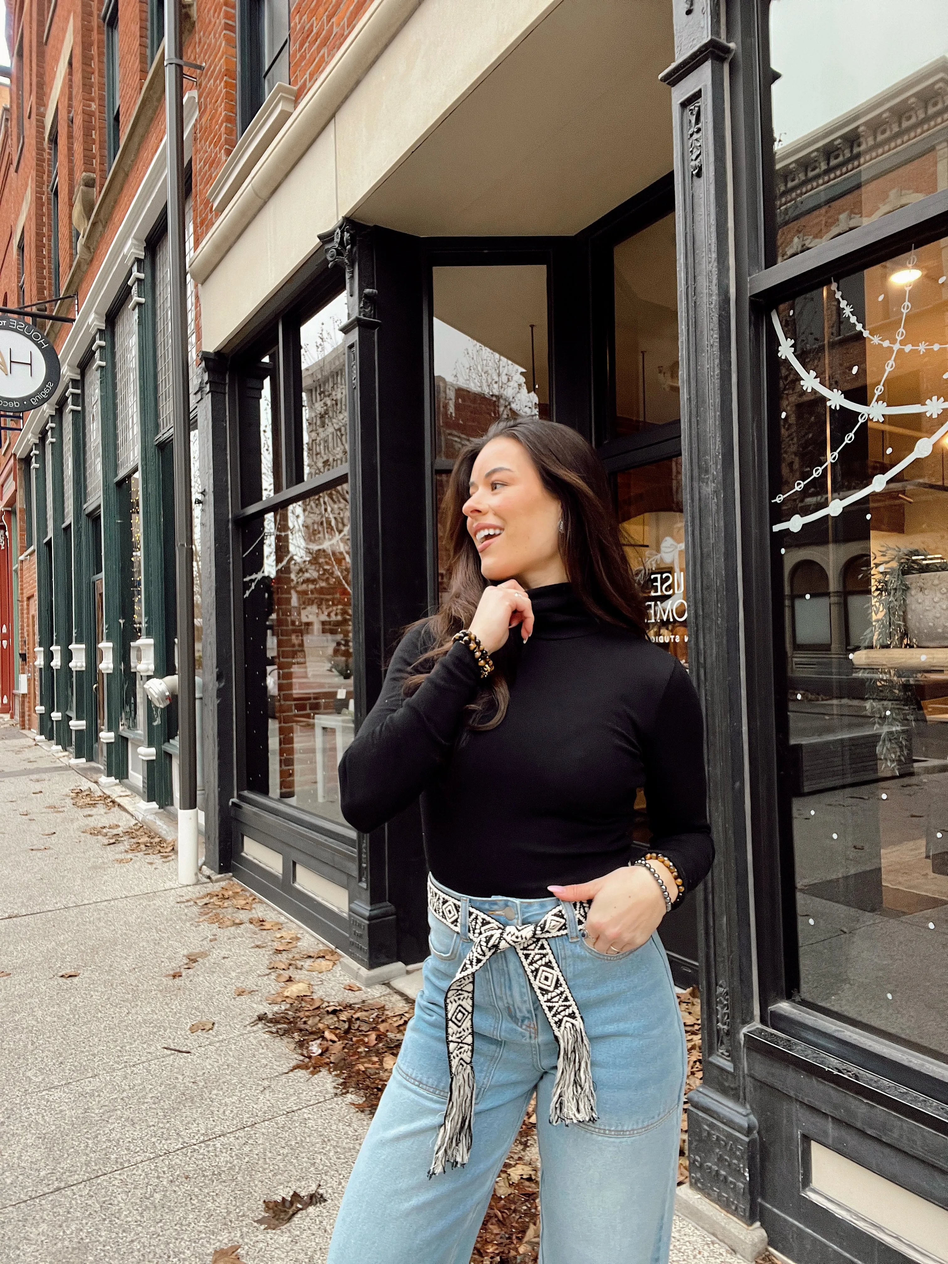 FINAL SALE - Heart Eyes Black Turtle Neck