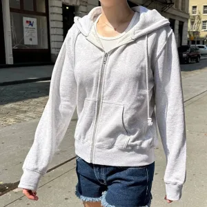 Flytonn-Women Vintage Long Sleeve Sweatshirt Teen Girl Streetwear Autumn Casual Zip up Hoodies Solid Colors Loose Warm Jacket