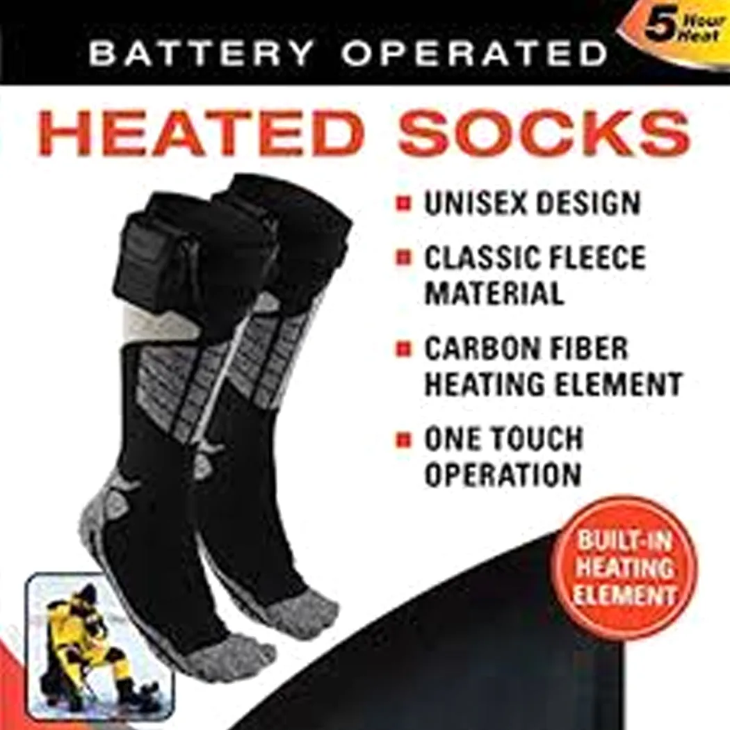 Ideas In Motion Battery Operated Heated Socks - Medium (Men's 9-12, Women's 10-13)