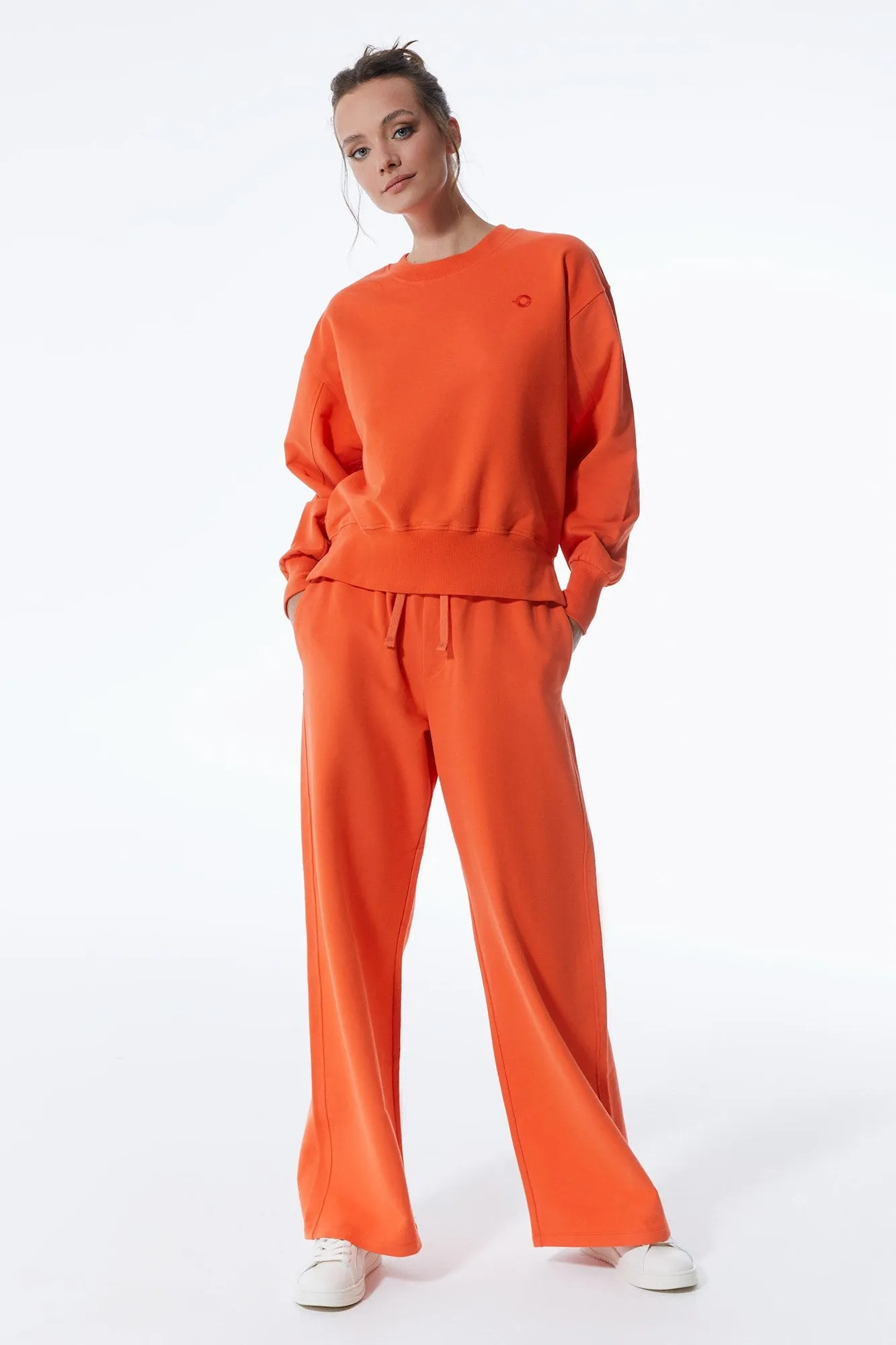 Lea Elastic Waist Pants Orange