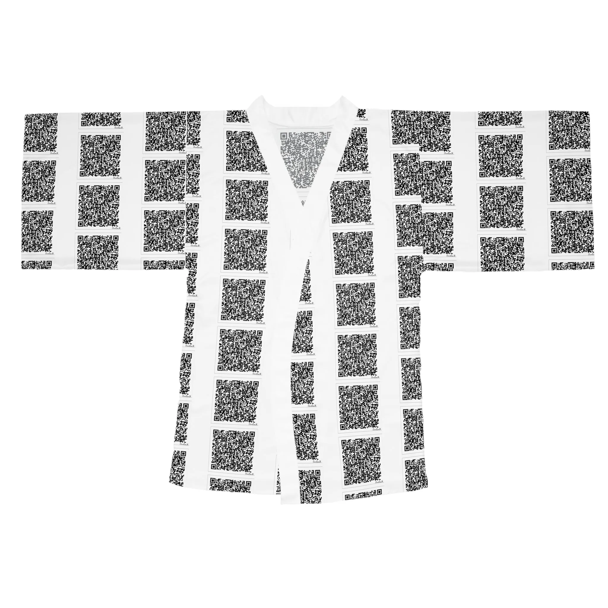 Long Sleeve Kimono Robe- "Scan Me"