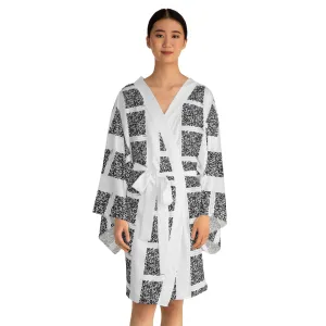 Long Sleeve Kimono Robe- "Scan Me"