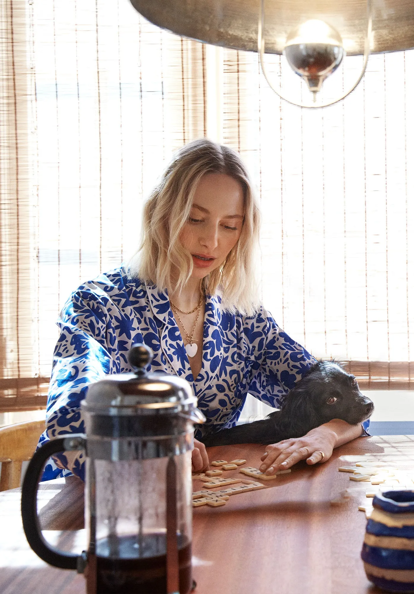Marina Pajama Set in Handpainted Floral