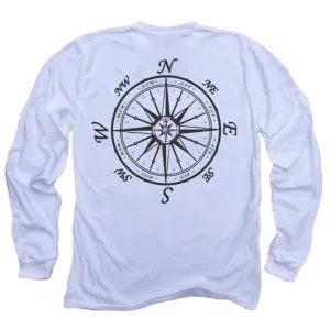 Nautical Compass Long Sleeve Light Shirt (w/ Free Necklace)