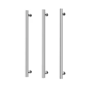 Phoenix Heated Triple Towel Rail Round 800mm - Chrome