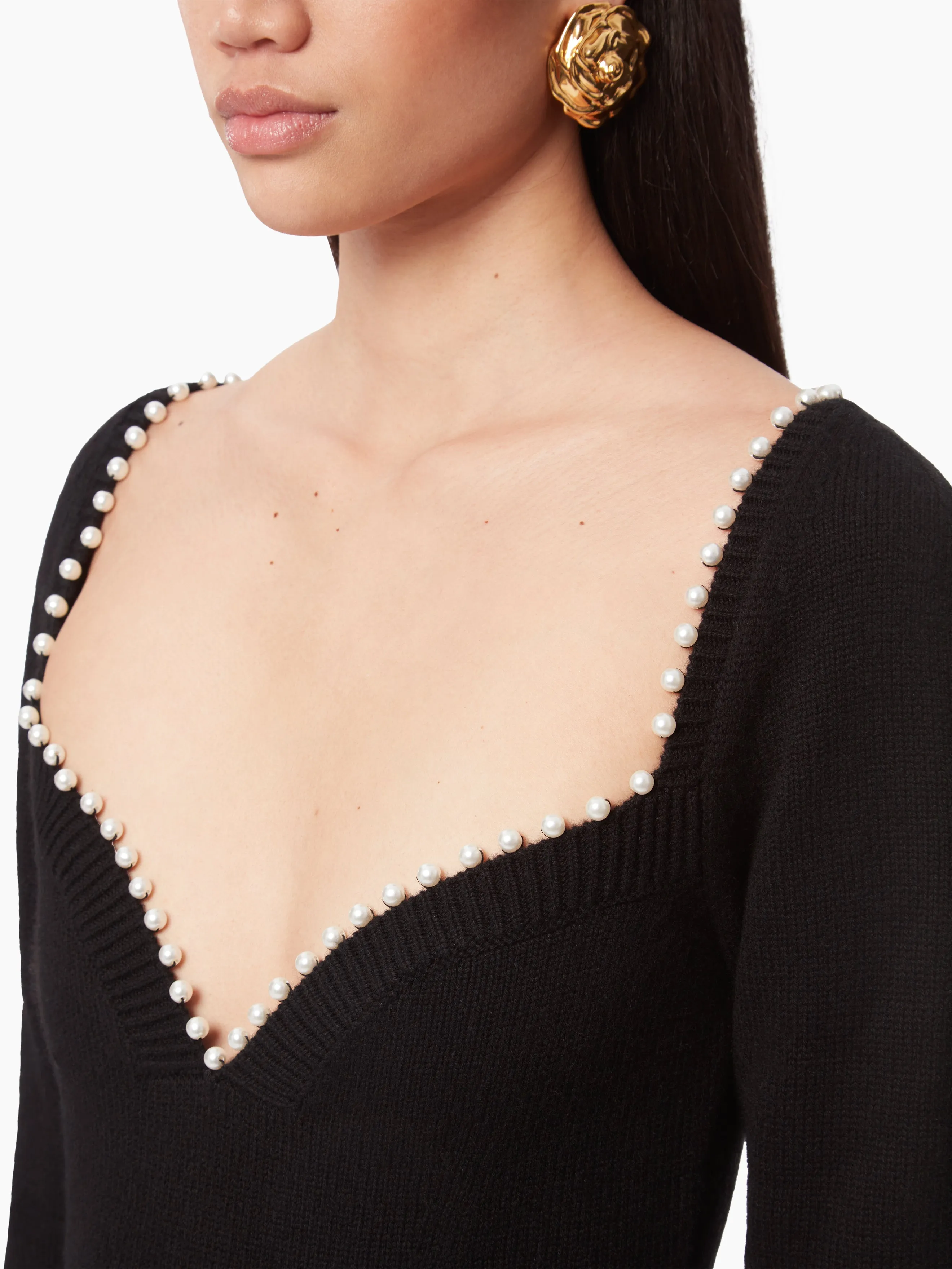 SLEEVELESS PUSSY-BOW SHIRT BLACK