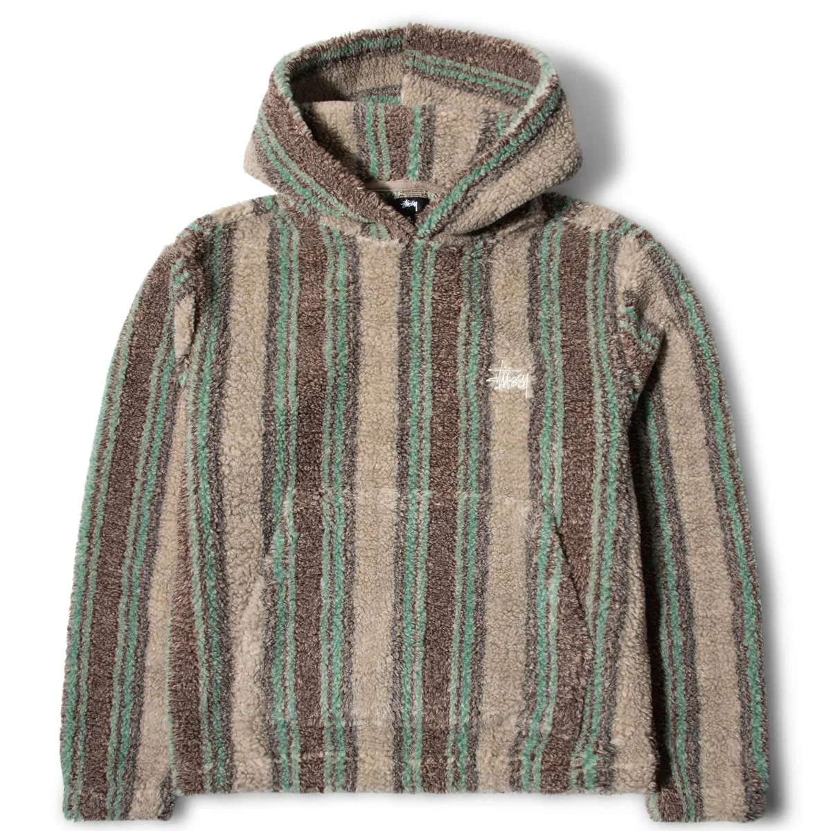 STRIPE SHERPA HOODIE