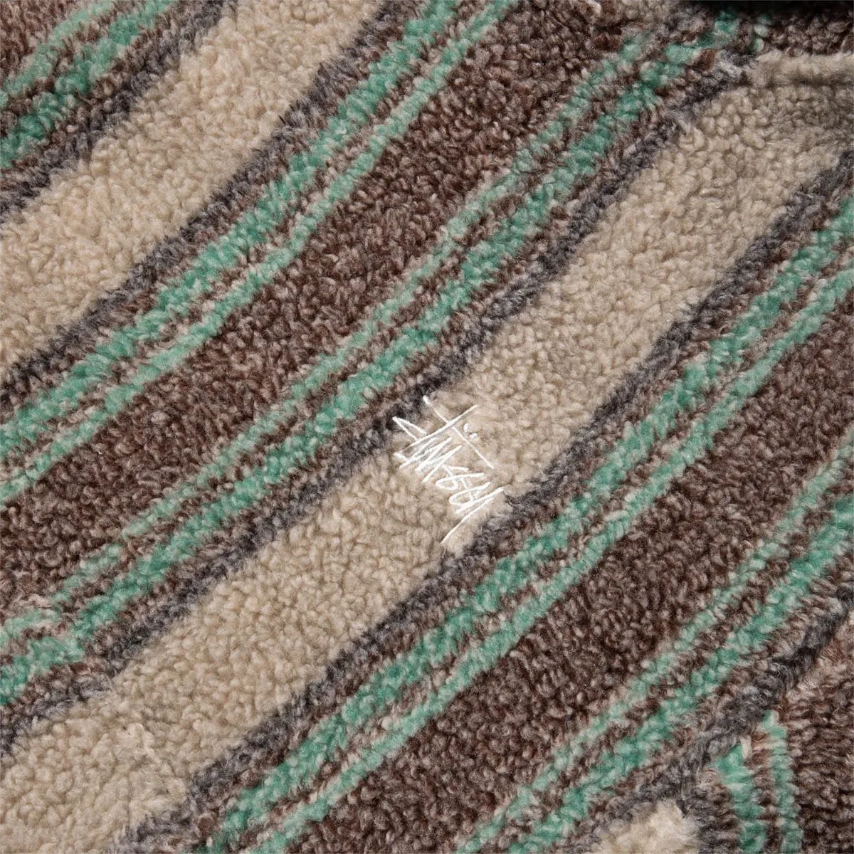 STRIPE SHERPA HOODIE
