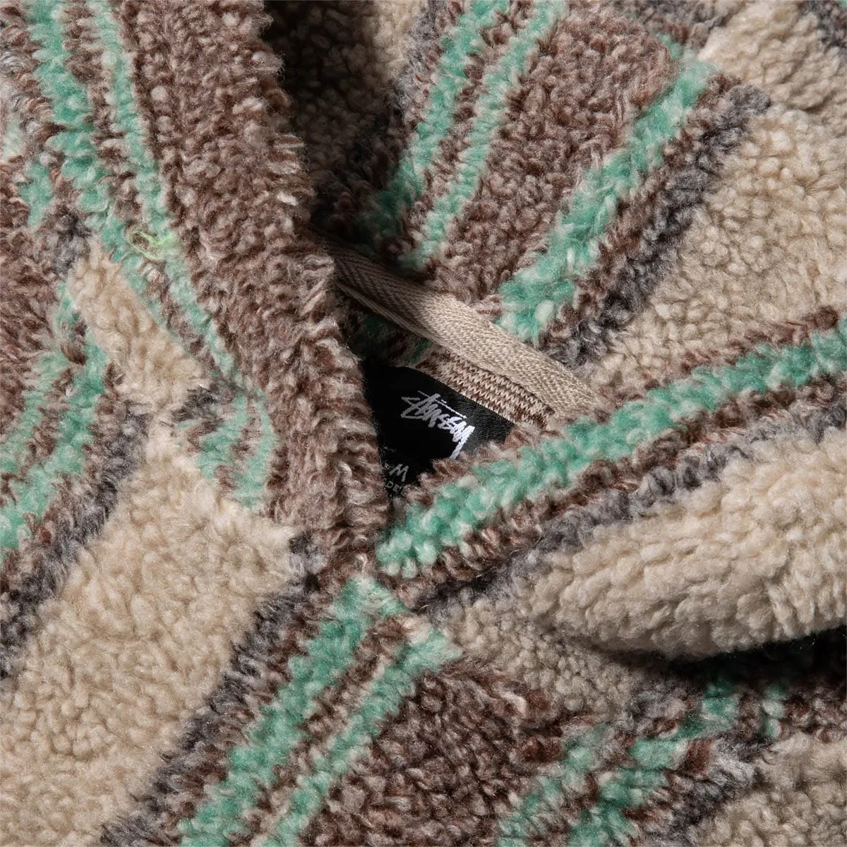 STRIPE SHERPA HOODIE