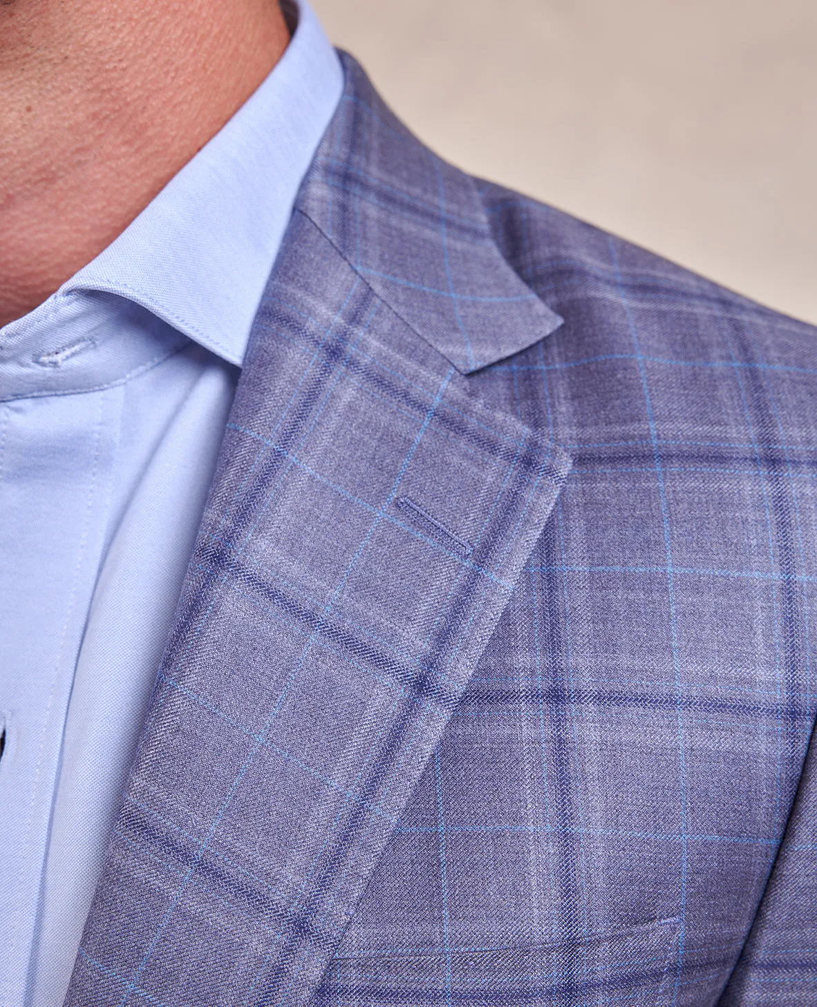 The Carter - Tonal Multi Check Sport Coat - Lavender / Blue