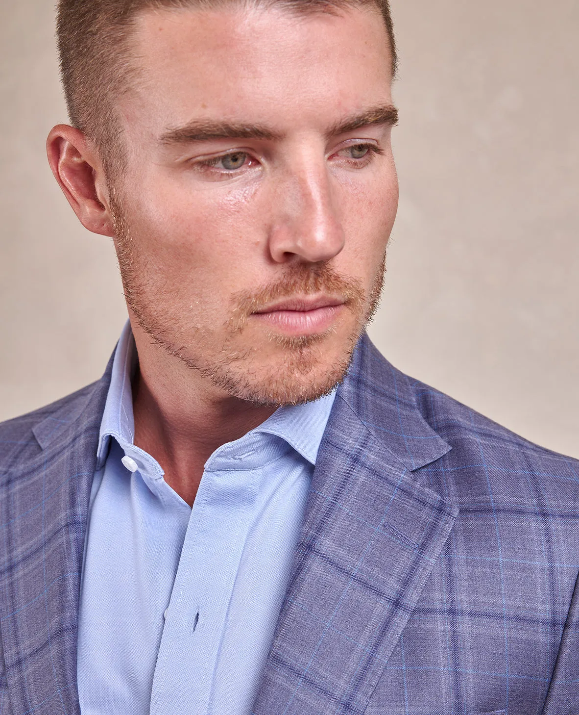 The Carter - Tonal Multi Check Sport Coat - Lavender / Blue