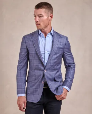 The Carter - Tonal Multi Check Sport Coat - Lavender / Blue