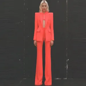 Trend4us Women's Chic Blazer Pants Suit